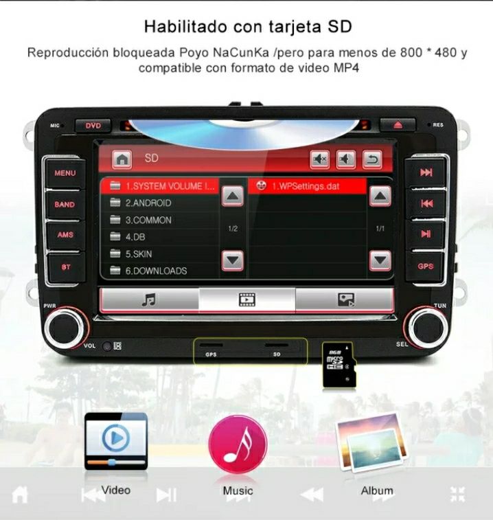 Auto Rádio Seat Altea & Toledo Aro Incluído Com GPS DVD USB Bluetooth