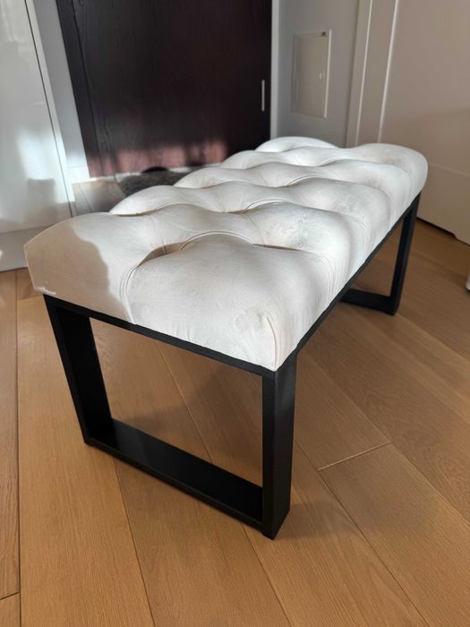 Ławka loft industrial 80cm chesterfield pikowana