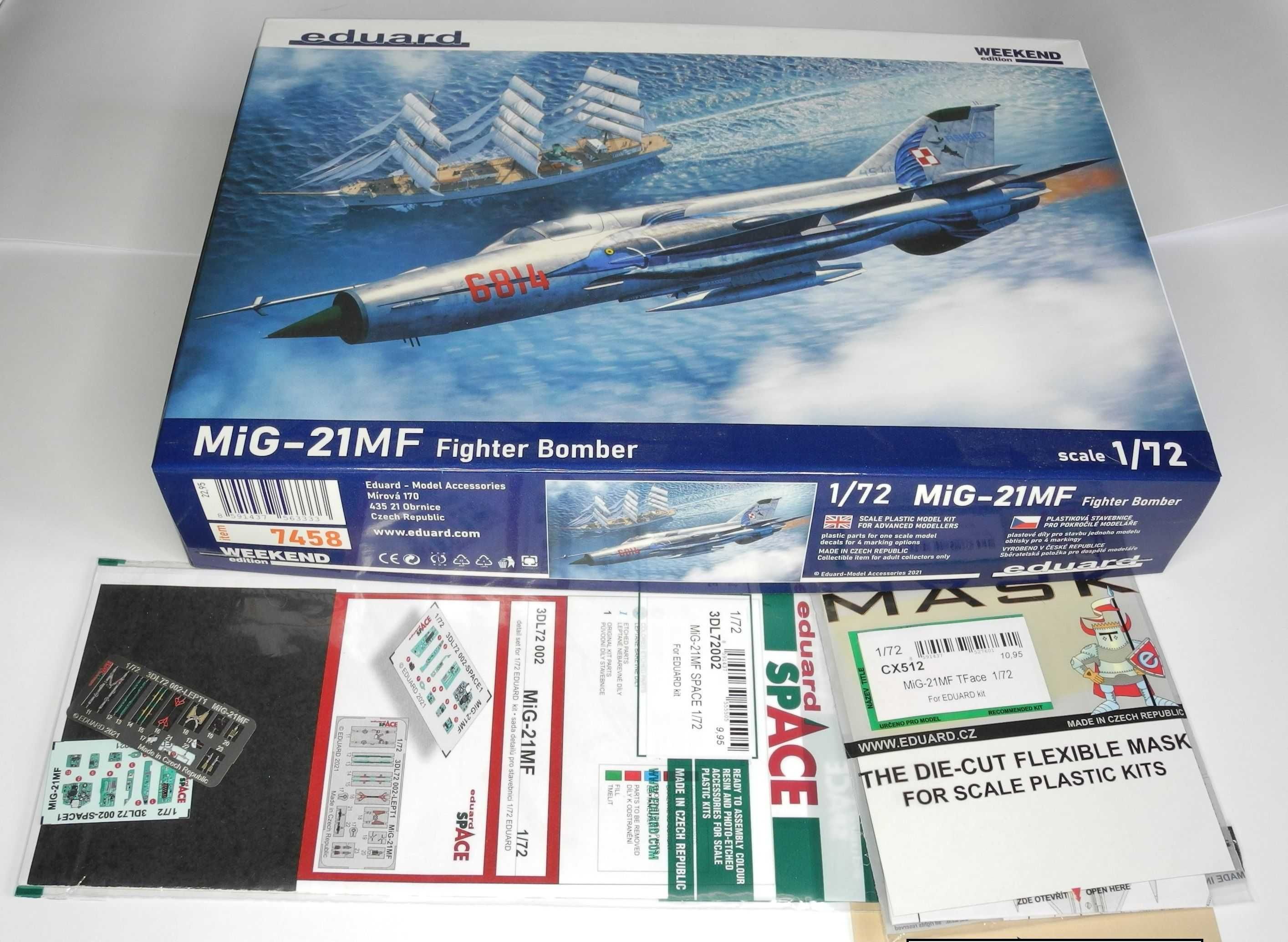 1/72 MiG-21MF Fighter Bomber - Eduard 7458 + dodatki