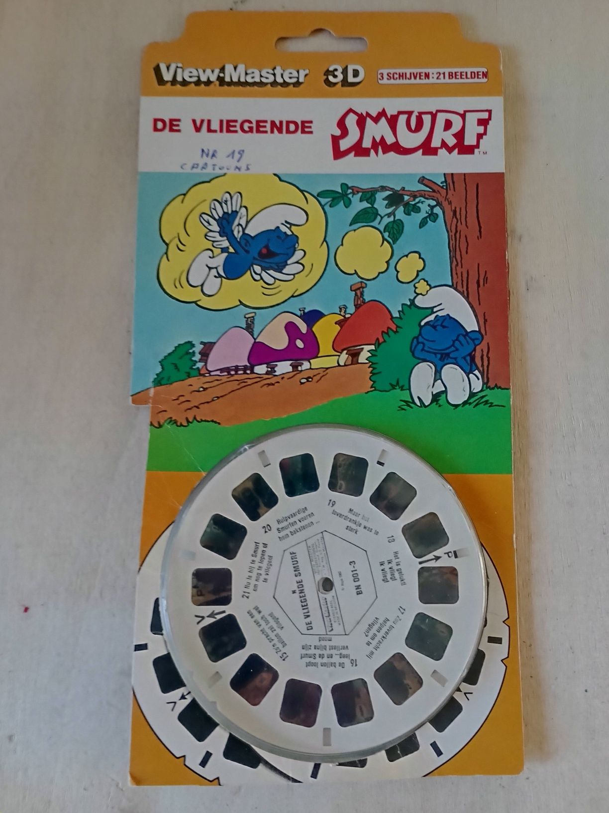 Retro slajdy z lat 80 smerfy view master 3d