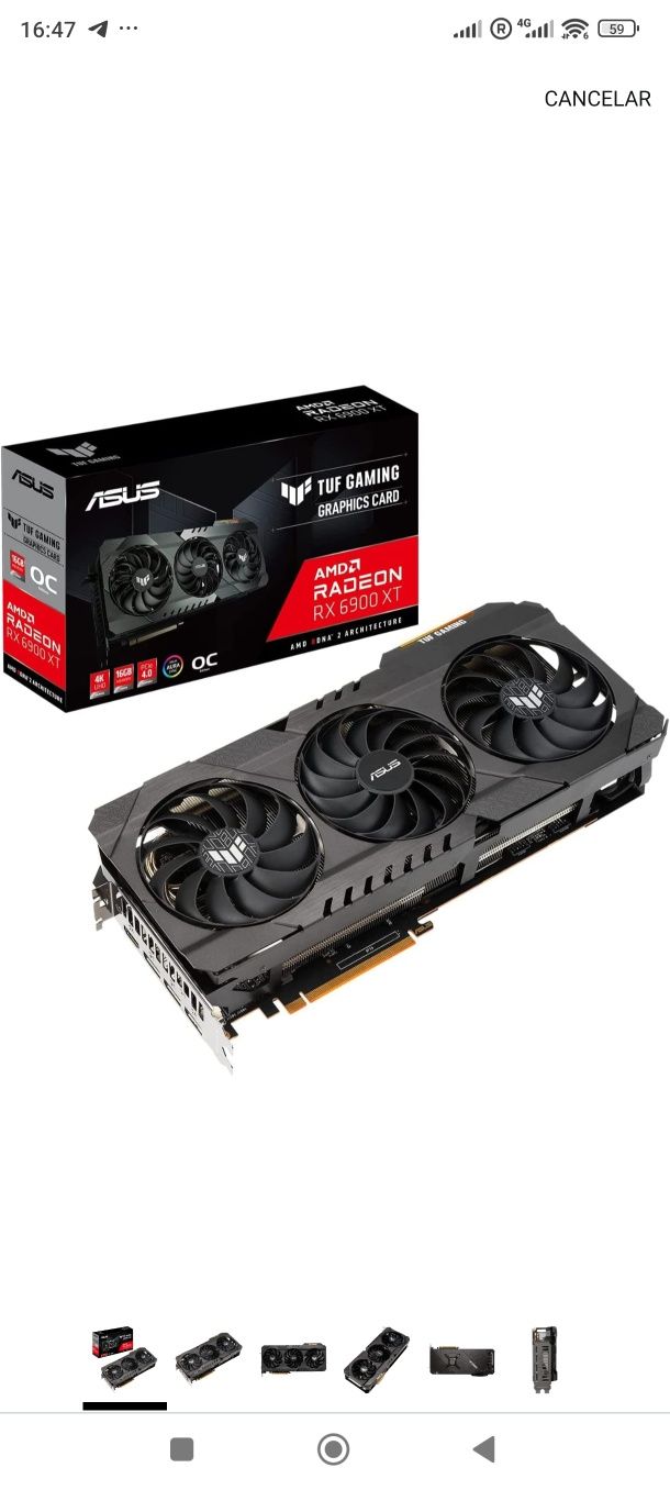 Placa gráfica TUF GAMING RX 6900 XT 16GB