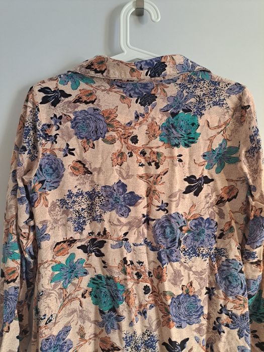 Długa letnia sukienka w kwiaty, boho. S