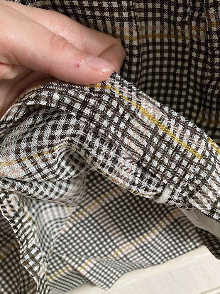 marynarka w krstke h&m szara żółta
