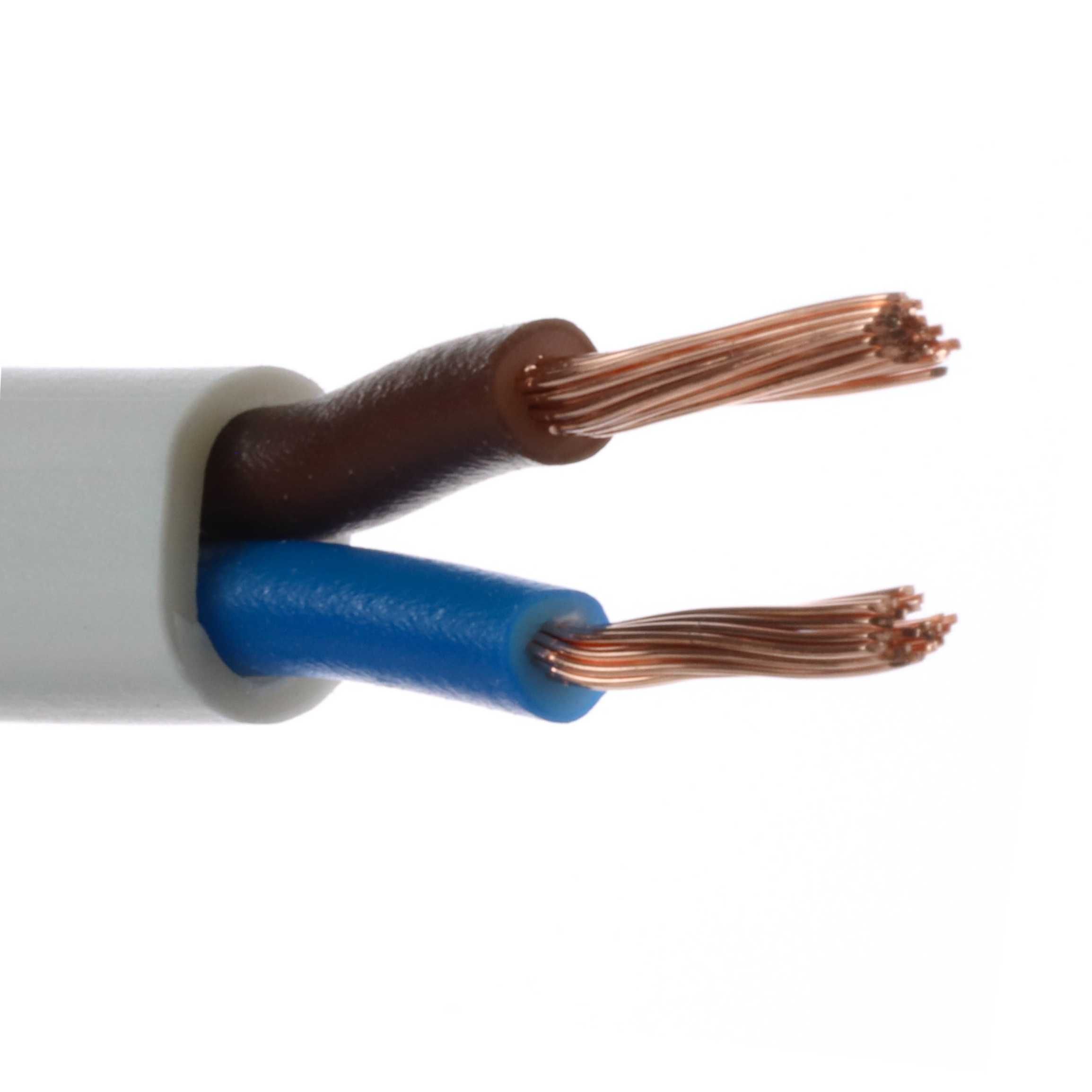 Przewód instalacyjny kabel OMYp2x0,5 w gotowych odcinkach łącznie 12m