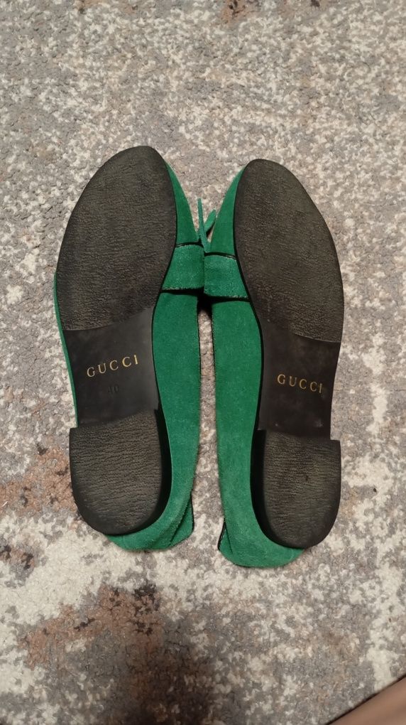 Жіночі замшеві лофери Gucci 40 розмір