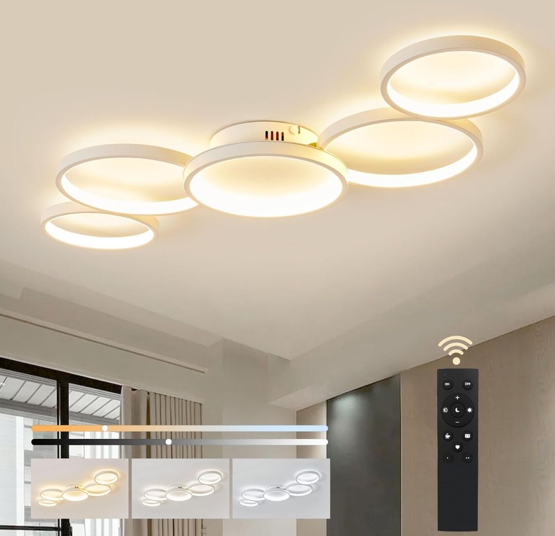 BAYHT Smart LED sufitowa lampa kompatybilna z aplikacją Alexa, biała