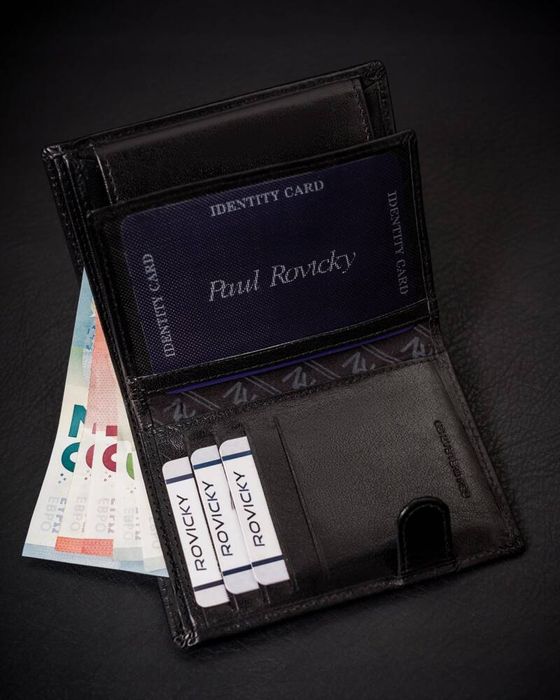 portfel męski ze skóry naturalnej wyposażony w system rfid - rovicky