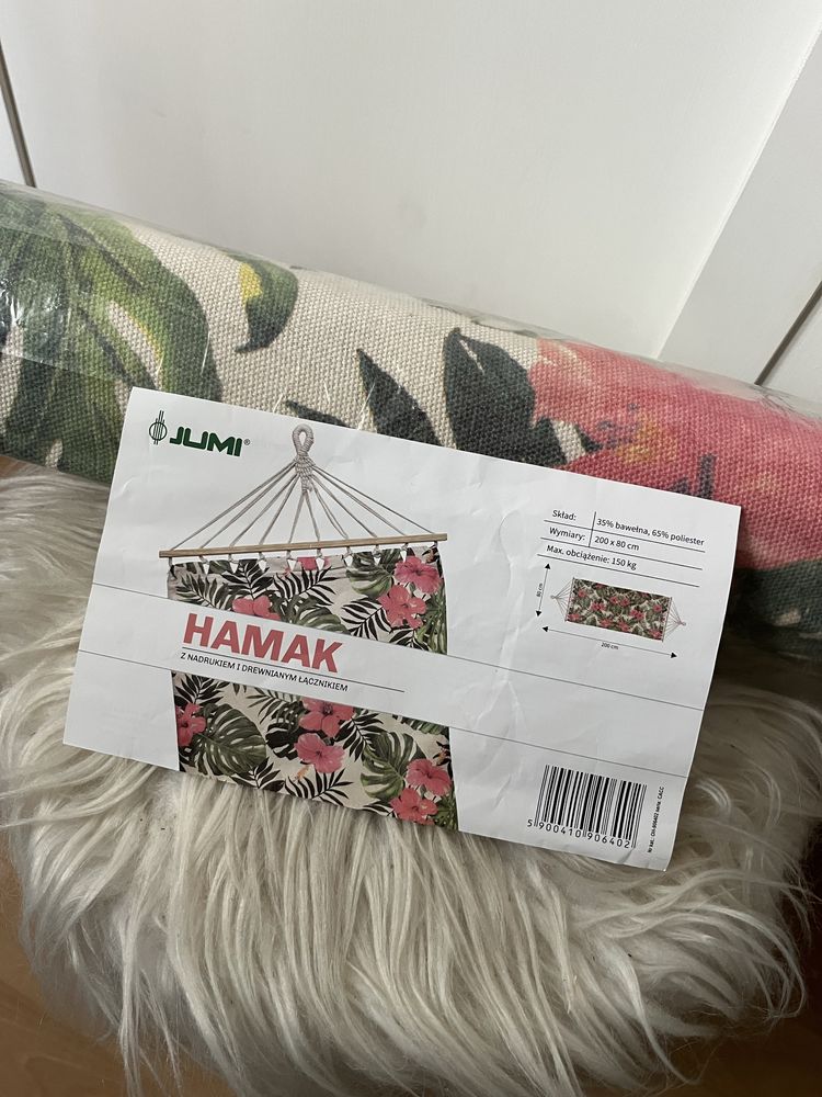 Hamak z drewnianym łącznikiem  Nowy