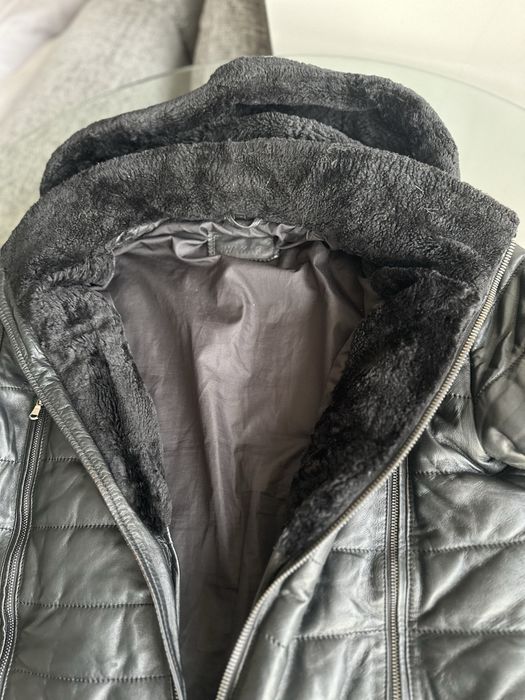 Шкіряна зимова курточка чоловіча