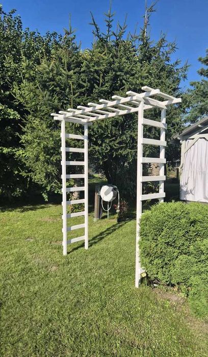 pergola z ławką i donicami, wykonam inne rzeczy z drewna