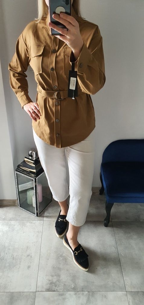 Koszula bluza Pinko oryginalna Nowa rozmiar m L 38 40 brązowa