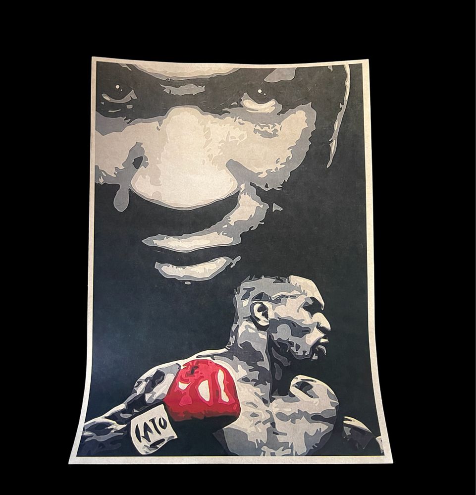Plakat papierowy Mike Tyson vintage box old school boxing ozdoba