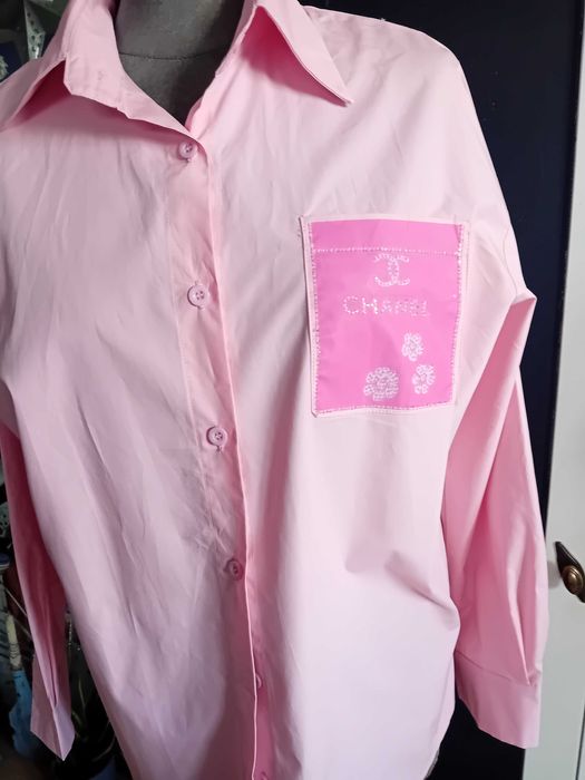 Koszula damska różowa Chanel, YSL