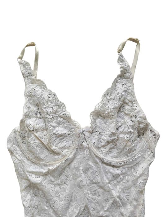 Białe body 36C 80C bielizna damska koronkowa 38,M
