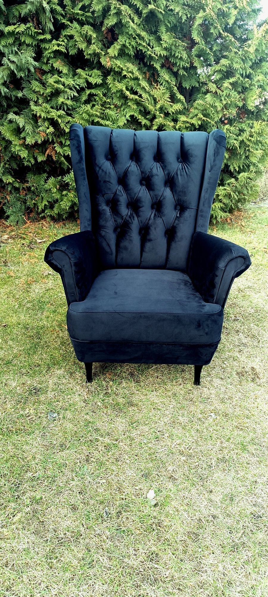Fotel Uszak, producent, Chesterfield, królewski, fotel ludwik