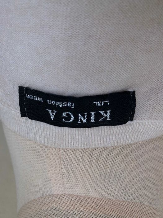 Jasno beżowy. kremowy nowy sweterek z haftem rozm L/XL, Kinga