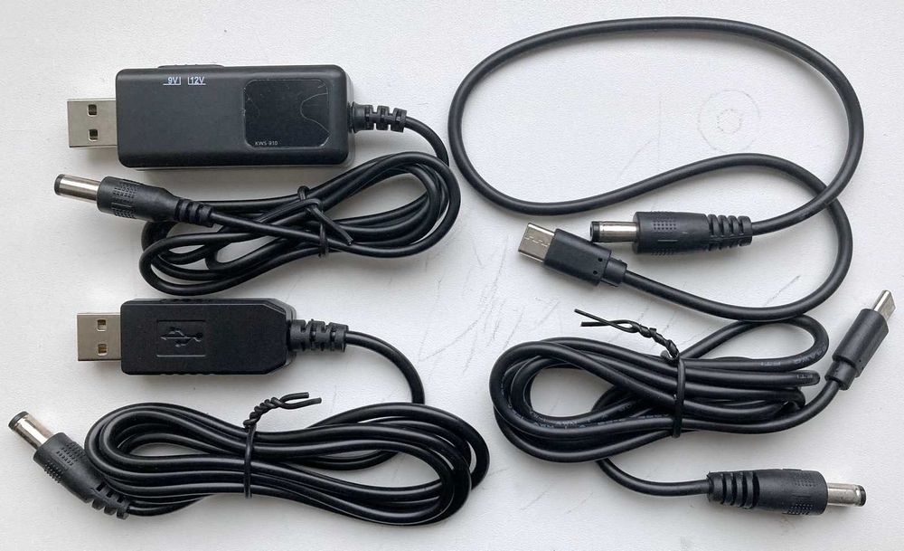 Кабель для роутера PD QC 2.0 3.0 триггер USB-A Type C DC 5.5мм 9V 12V