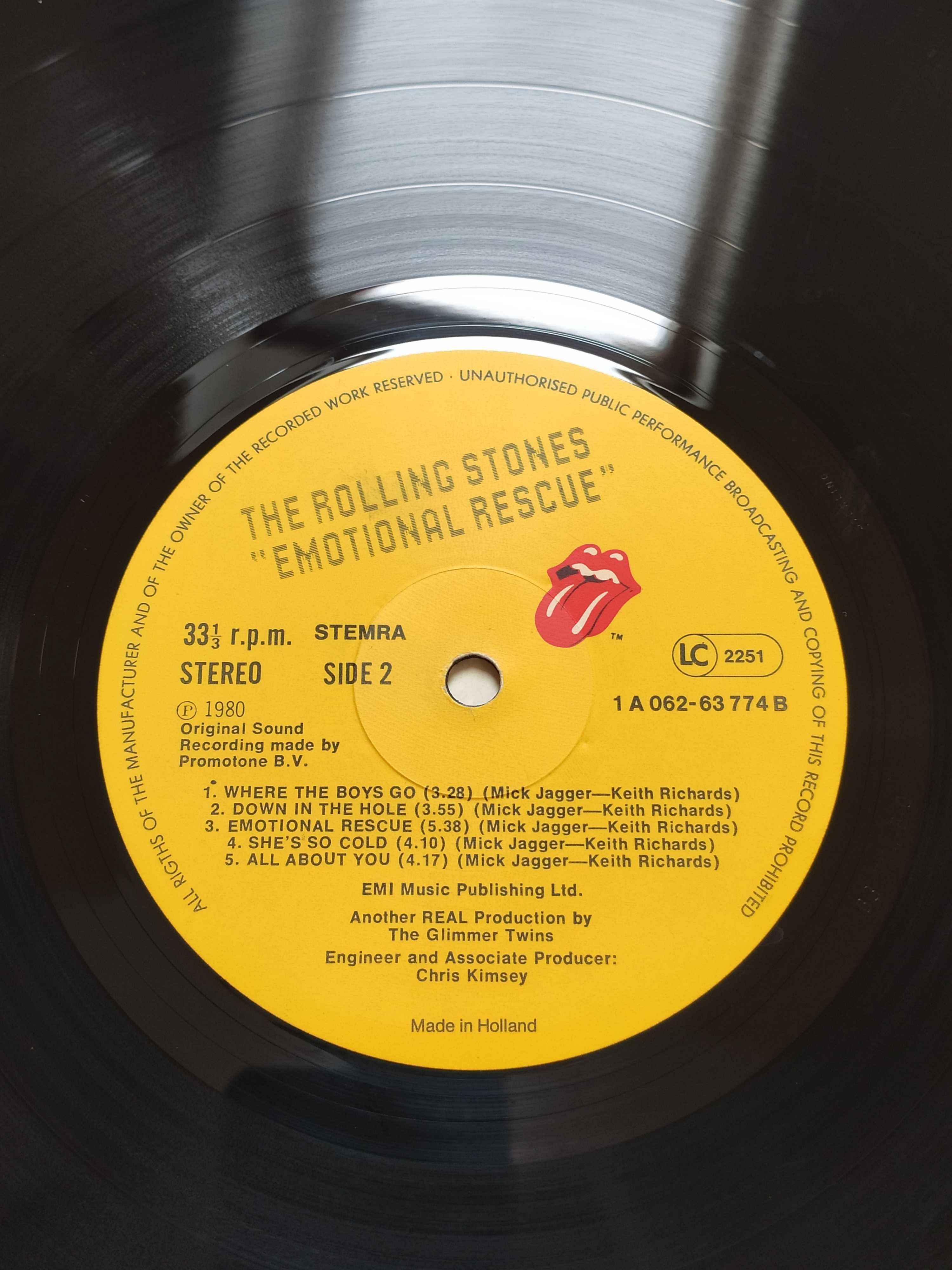 The Rolling Stones LP Emotional Rescue, 1. wyd. hol. 1980, winyl