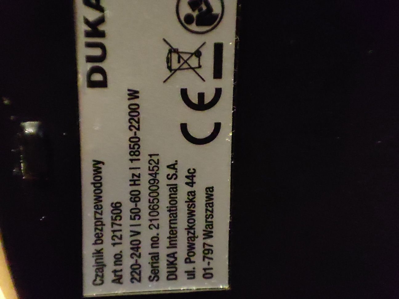 Czajnik elektryczny Duka miedziany 1,7l
