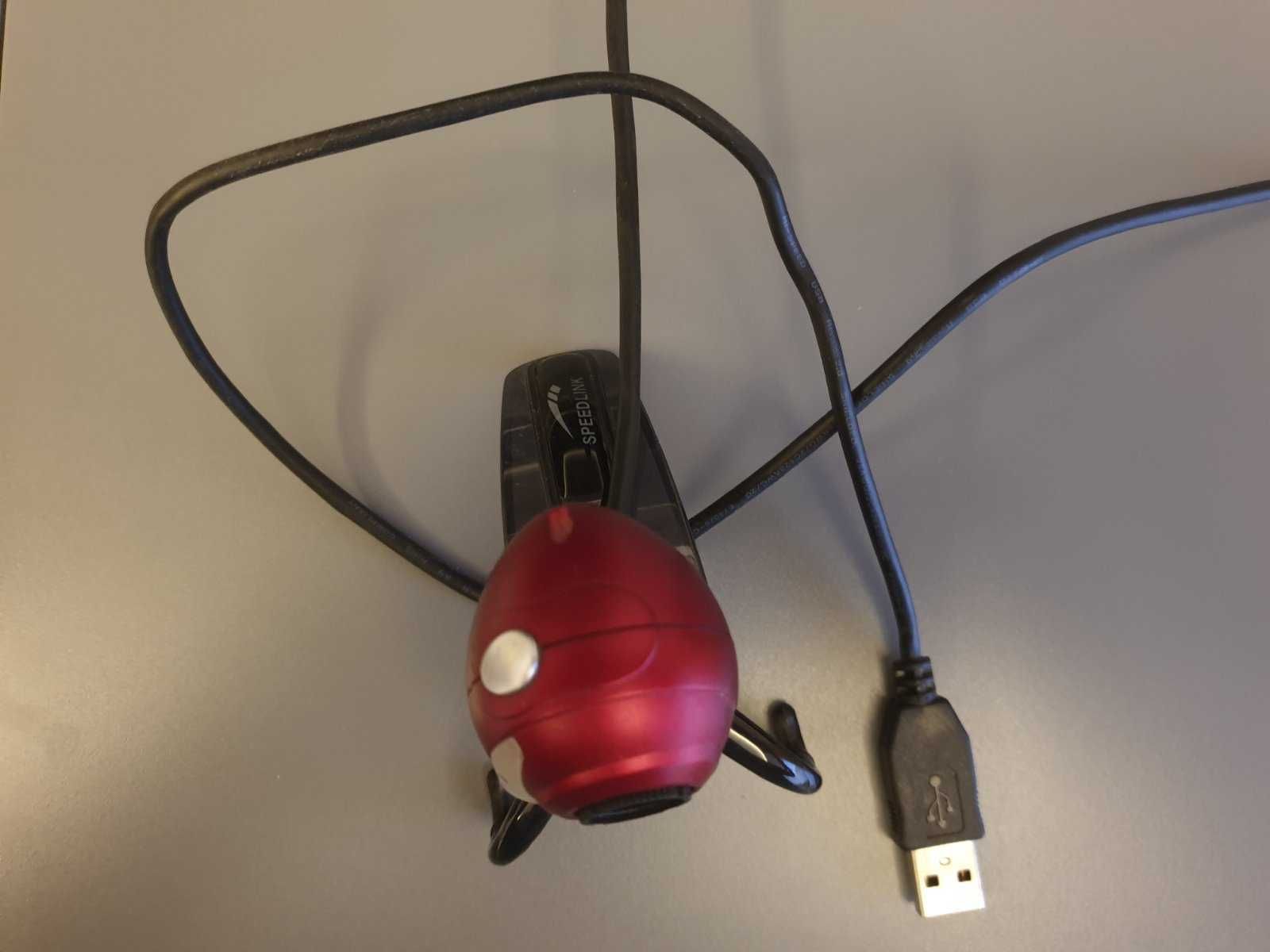 Веб-камера SPEEDLINK Snappy Microphone Webcam, 350k Pixel, червона