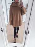 Brązowy sweter z golfem Zara
