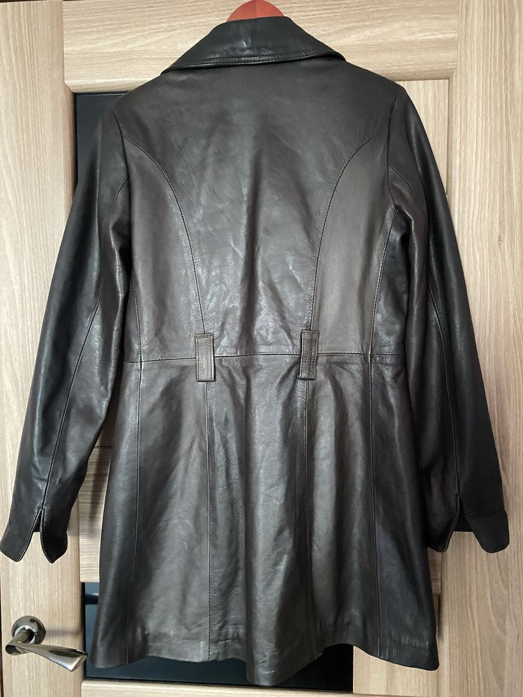 Жіночий плащ retro ИТАЛИЯ р L genuine leather