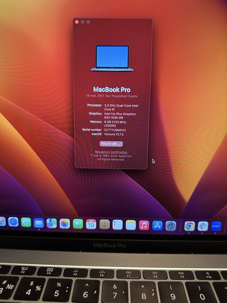 Apple Macbook Pro 2017 13”