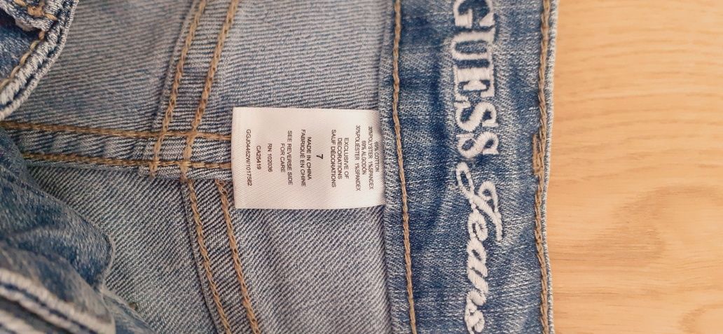 Spodenki Guess jeansowe  116 122 niebieski