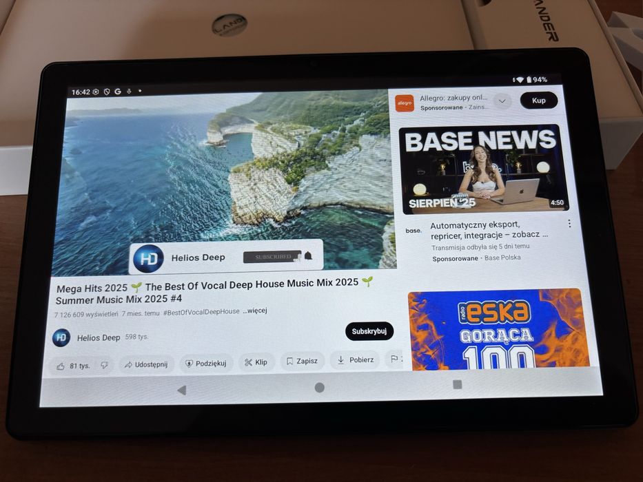 Tablet 10,1 cala Clerander Android 15 - 128 GB + 12 GB RAM + Etui NOWY