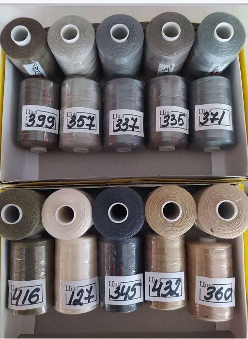 Нитки швейные джинсовые номер 20 /2 и номер 20/3 лапки для машинок