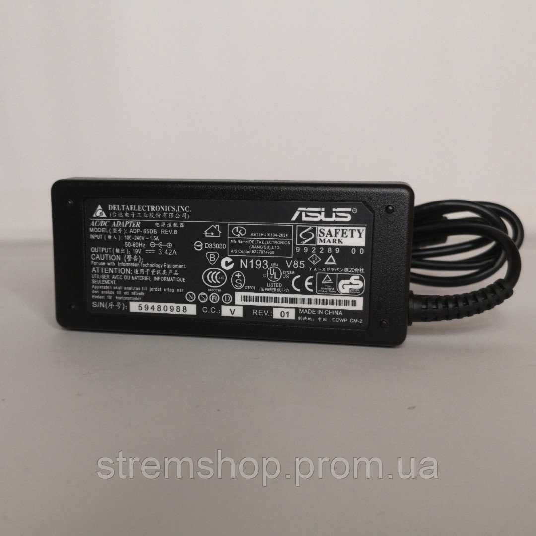 Блок живлення для ноутбука Asus 19V 3.42 A 5.5*2.5 mm 65W