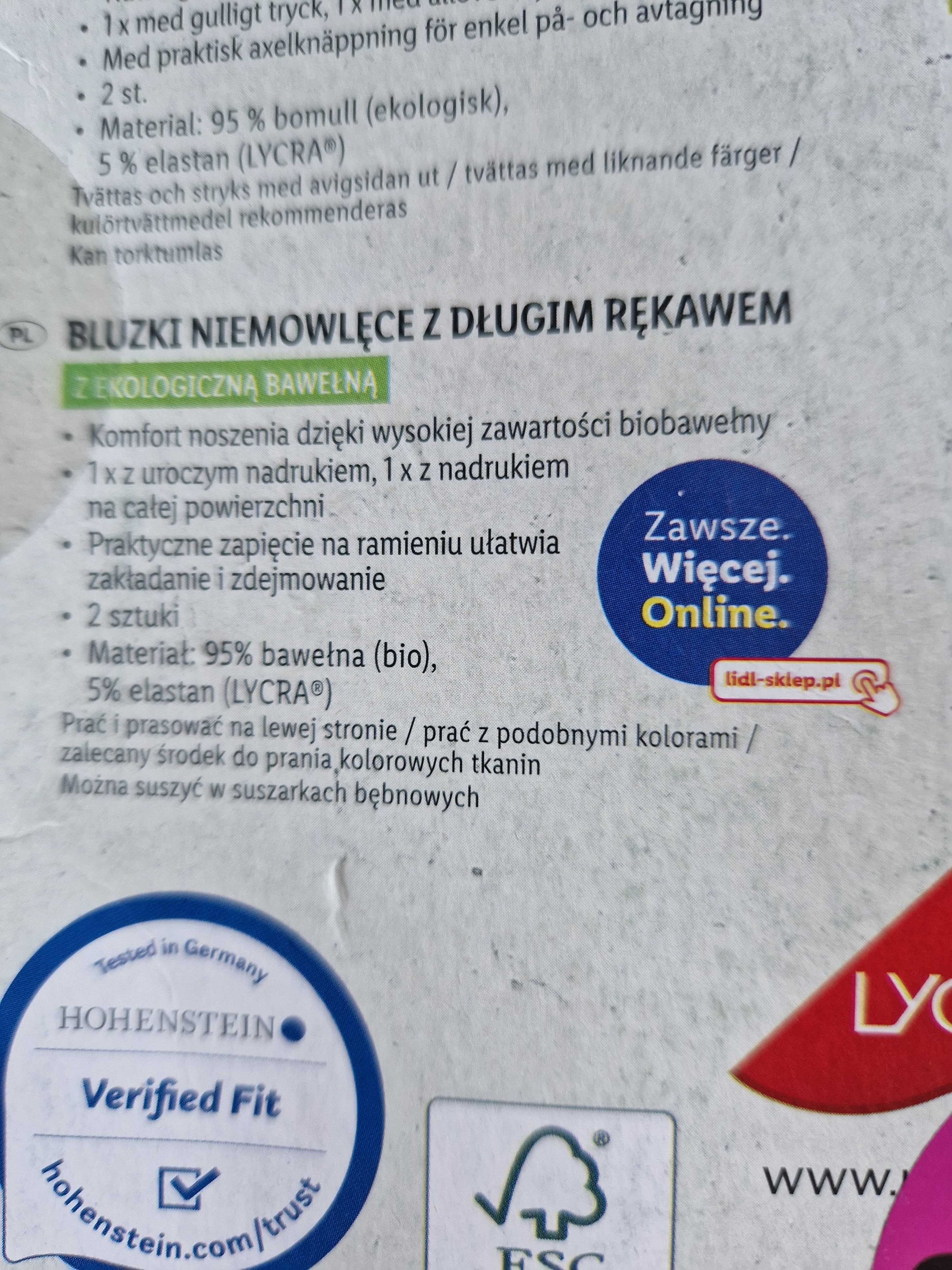 2 szt bluzeczki 86/92 dziewczęce z długim rękawem