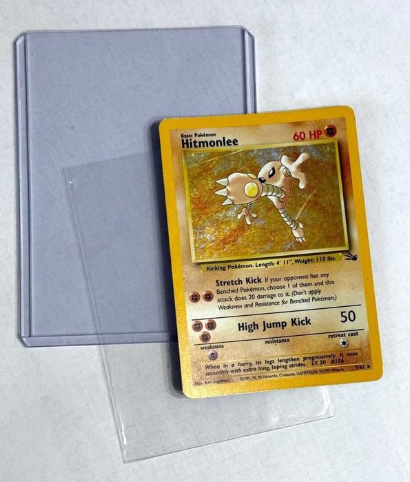 Hitmonlee Holo 7/62 Rara Fossil - Carta Original Pokémon TCG