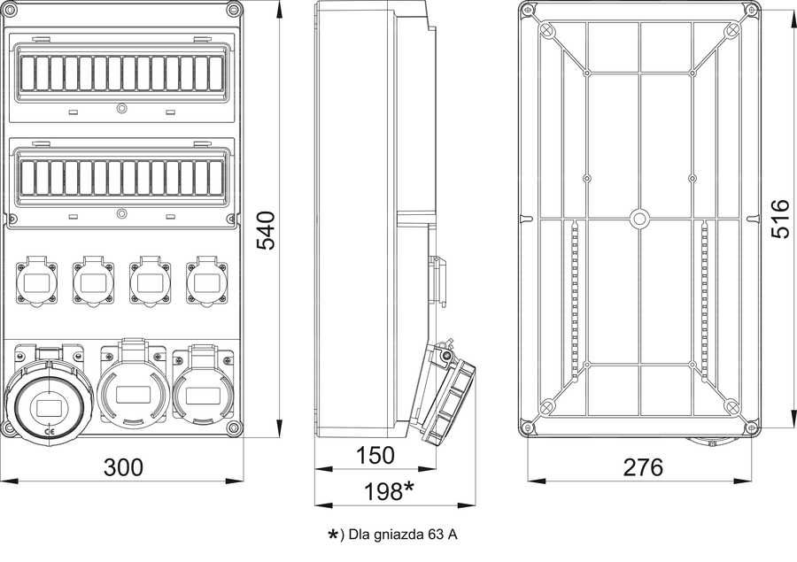 NOWA! Rozdzielnica elektryczna SPAMEL BOX SB-289505-S0070; 400/230 V