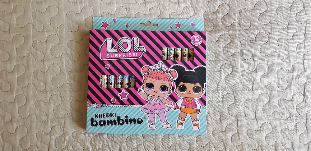 Nowe Kredki bambino Lol Surprise, 12 kolorów