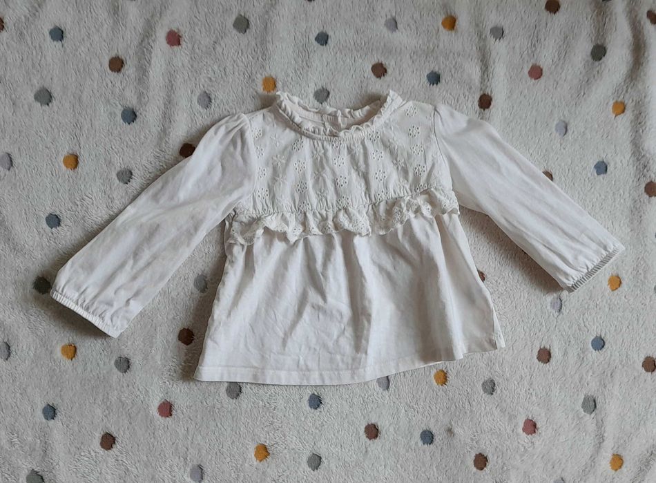 Tunika ecru z koronką c&a 80 elegancka