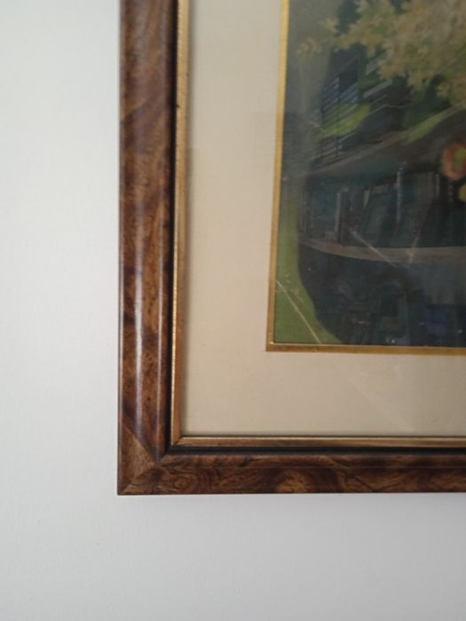 Quadro original de loja anos 70 com o tema Inverno