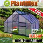 plantiflex szklarnia aluminiowa 250x310 + fundament poliwęglan 6mm