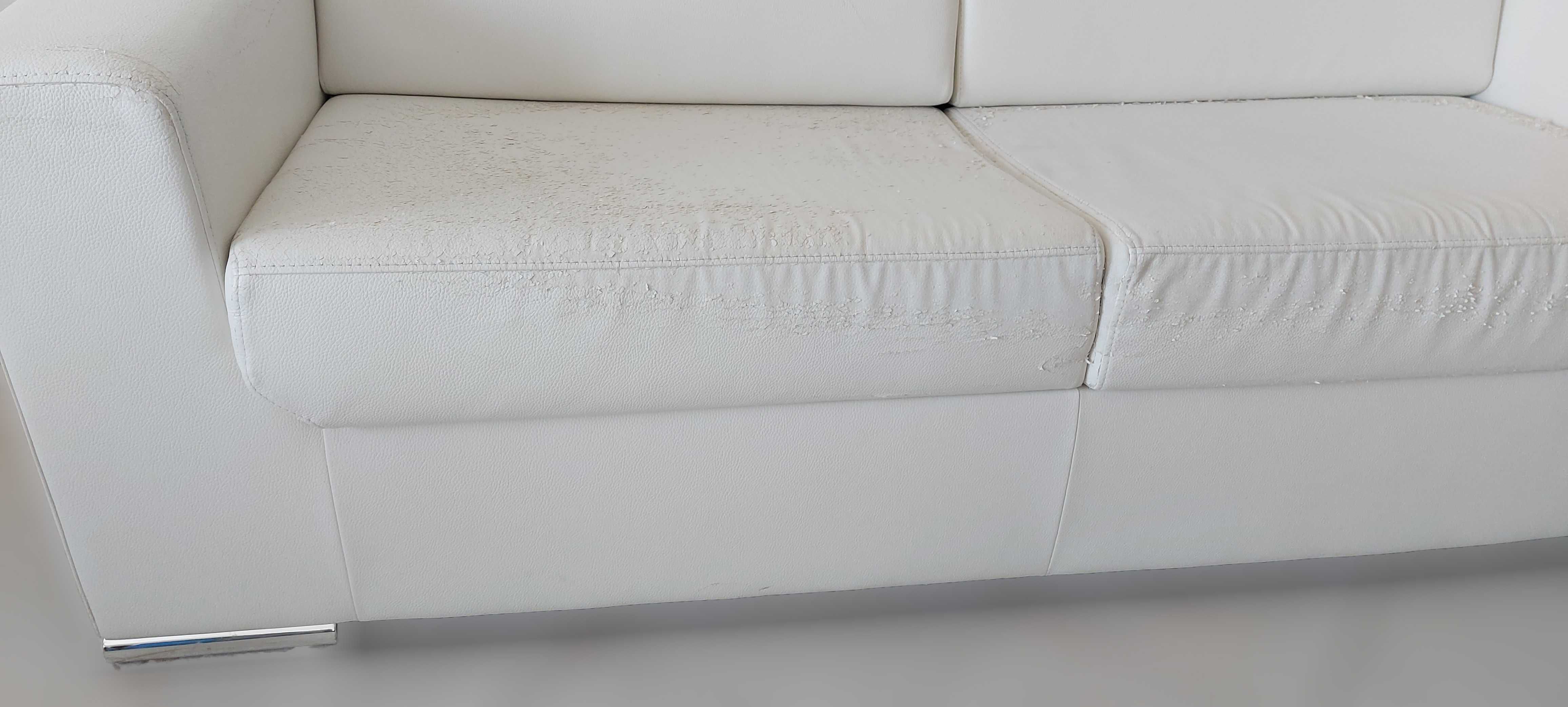 Sofá cama Lourini branco de 200x96x94