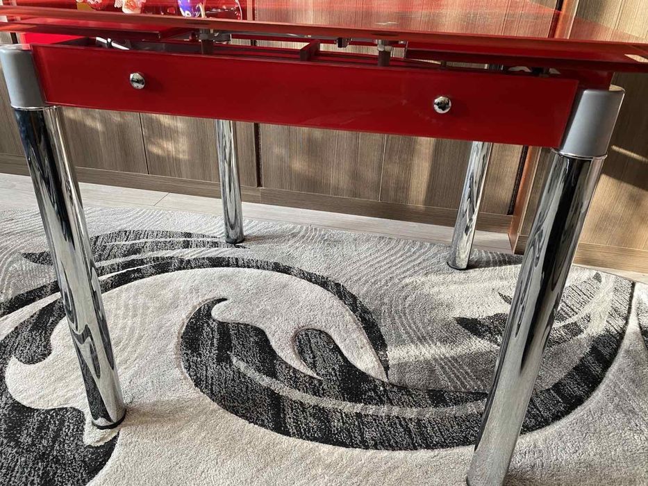 Стіл скляний столокий розкладний