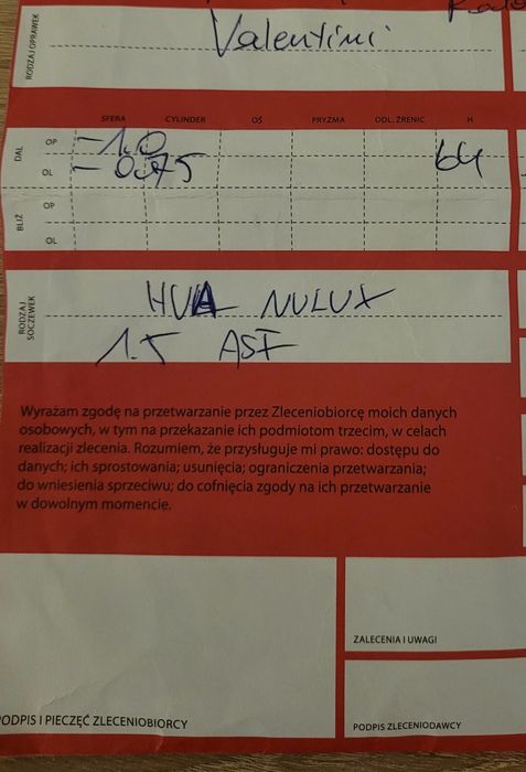 Kompletne okulary korekcyjne i przeciwsłoneczne Valentini