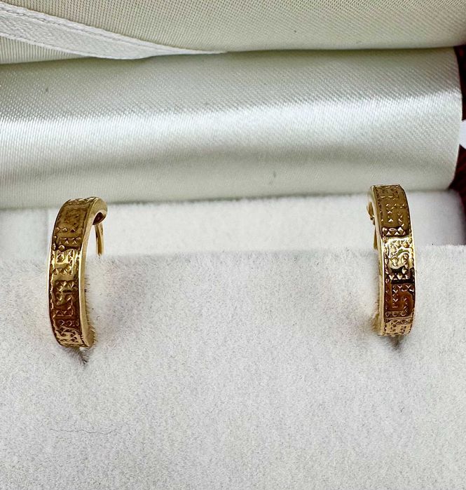 Złote kolczyki kółka 1,14g 585 14K śr. 1,5cm