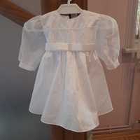 Sukienka do chrztu biała roz 62