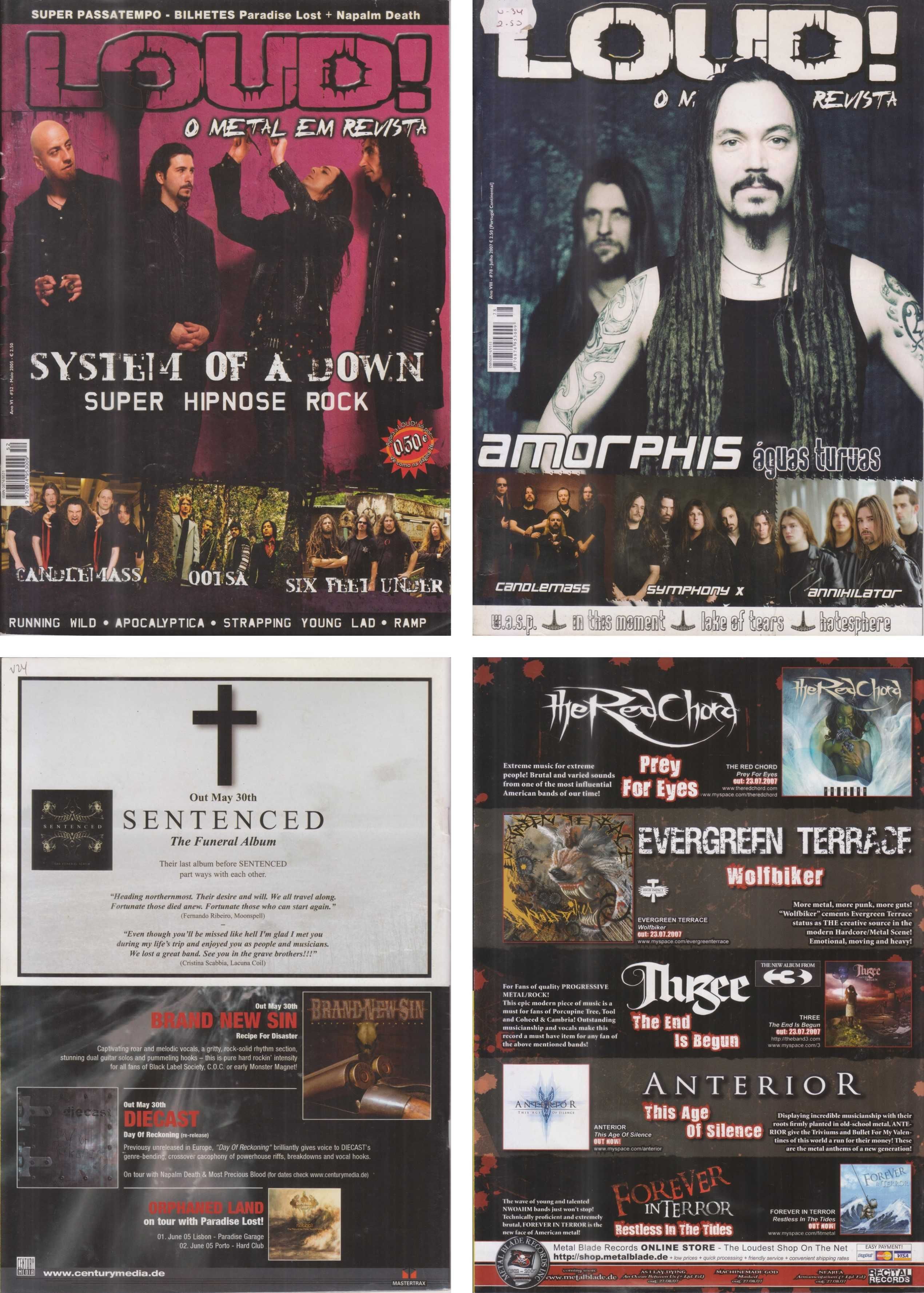 Revistas de Música (Rock Sound, Blitz, LOUD!, Metal)