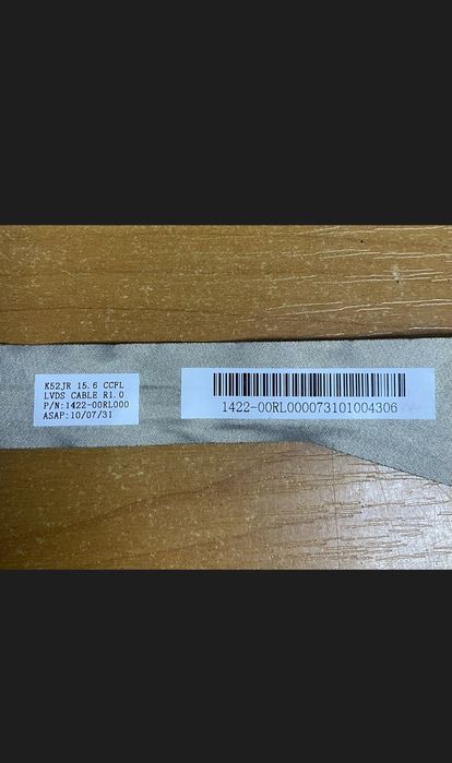 Б/у Шлейф матриці, дисплей  Asus X52J,K52J,A52J,A52D 1422-00RL000