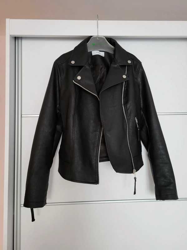 Nowa czarna kurtka ramoneska biker Reserved M