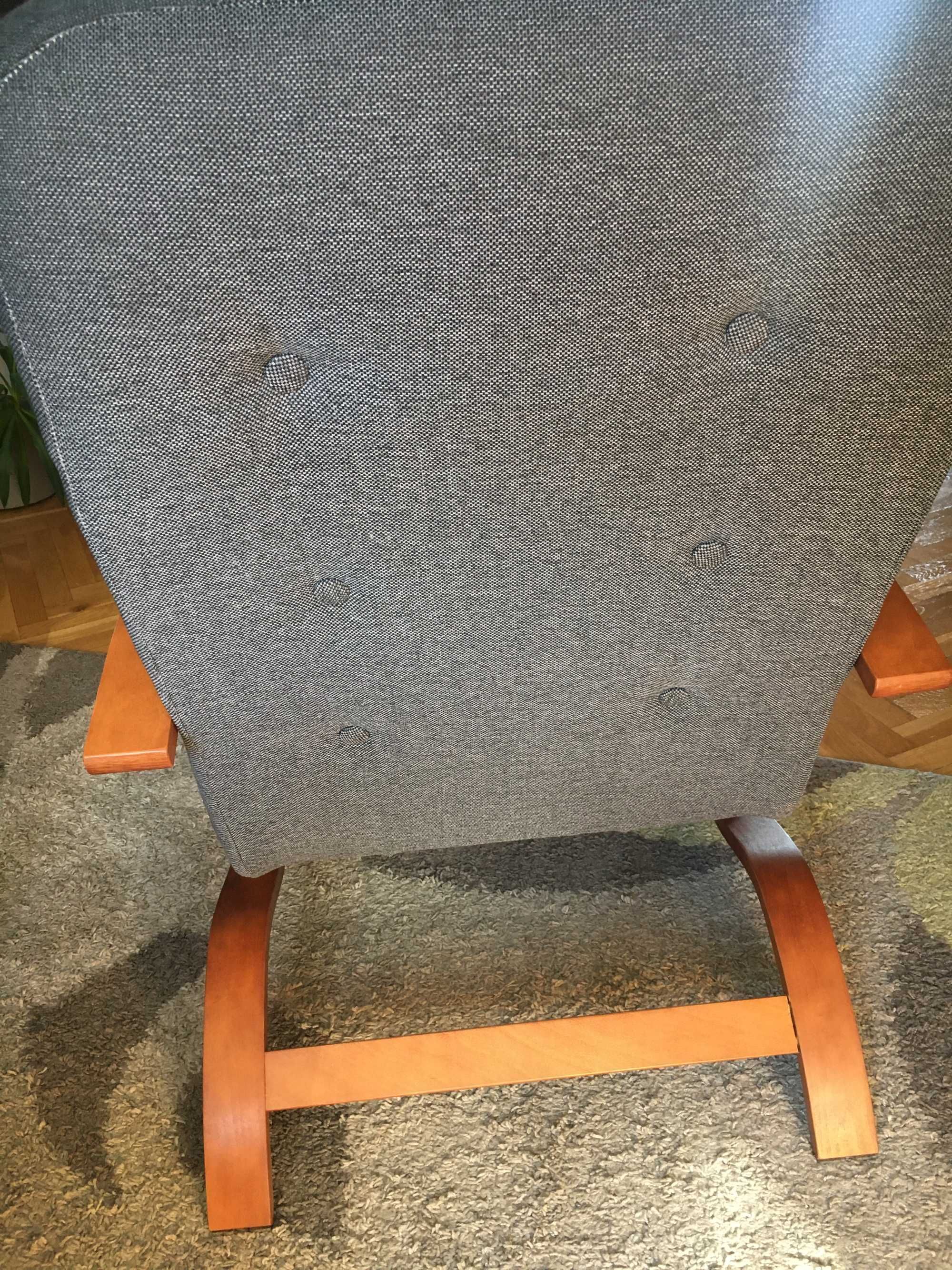 fotel szary, używany, w dobrym stanie