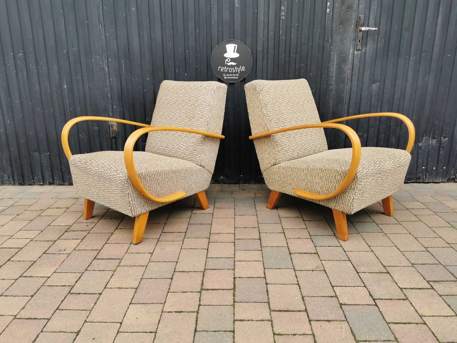 Fotel ART DECO typ H-227 J. Halabala, Czechosłowacja '30-'50, Retro