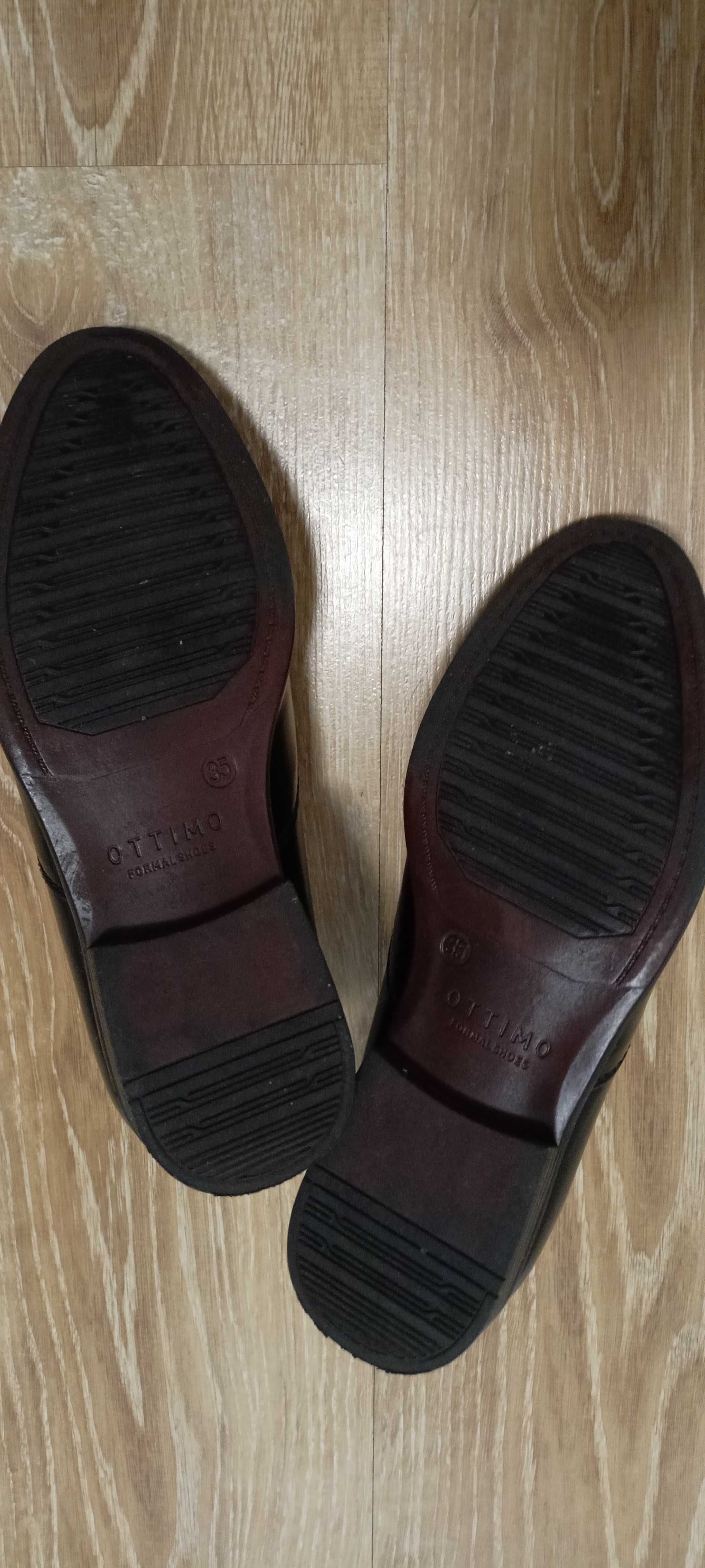 Buty chłopięce czarne eleganckie, komunia, rozmiar 35