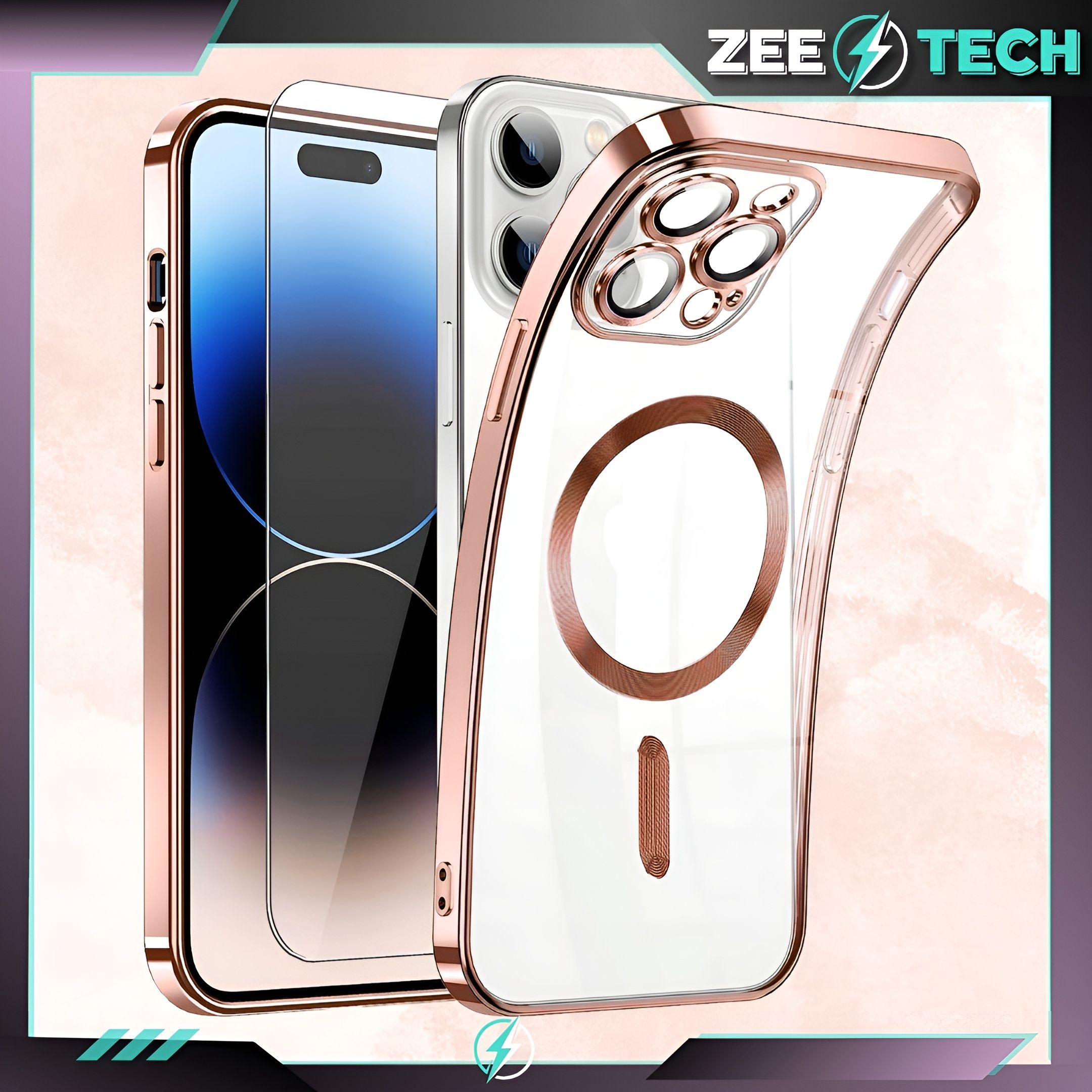Etui Do Iphone 14 Pro Magsafe Case Pokrowiec Obudowa Osłona + Szkło